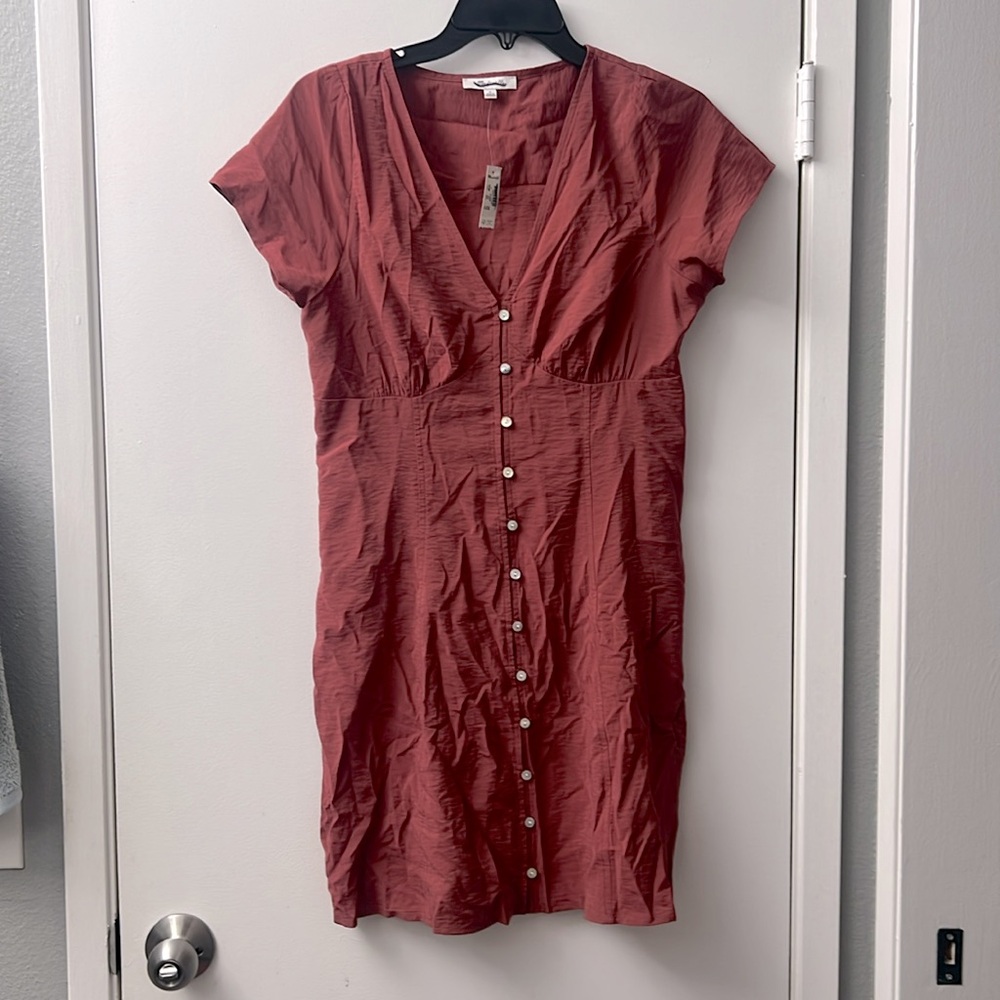 Madewell Mini button front Dress V-Neck Casual